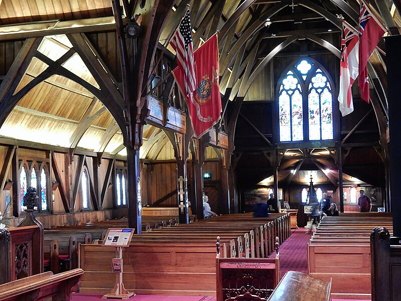 File:Flags in Church (26564435454).jpg