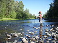 Fly fishing on the South Santiam