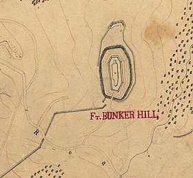 Fort Bunker Hill — Topographical map, 1st Brigade, defenses north of Potomac, Washington, D.C. (EAST).jpg