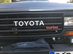 Front with emblem 'Toyota Turbo' on Toyota Land Cruiser J60.jpg