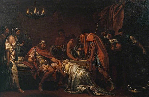 Priam Pleading with Achilles for the Body of Hector by Gavin Hamilton (1775)