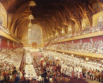 Coronation banquet of George IV in Westminster Hall (1821)