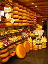 Inside a Gouda cheese shop