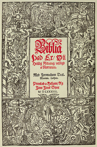 <i>Guðbrandsbiblía</i> First translation of the Bible in Icelandic language (1584)