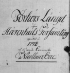 Härenheds församling 1792 (Riksarkivet)