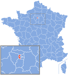 ऑत-दे-सीनचे फ्रान्स देशाच्या नकाशातील स्थान