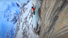 Pak Hi-jong [cs] on Tequila Stuntman (M7 WI6) in Chamonix, France Hee Yong Park and Hannarai Song on "Tequila Stuntman" in Chamonix 2.png