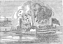 Steamboat explodes in Memphis, Tennessee in 1830 Helen McGregor 1830.jpeg