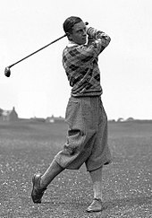 Henry Cotton, three-time Open Champion in 1934, 1937, and 1948. He is one of six champions to win wire-to-wire after 72-holes played with his victory in 1934. Henry-Cotton 1931.jpg