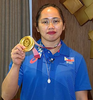 Hidilyn Diaz Filipino weightlifter and the Philippines first ever Olympic gold medalist