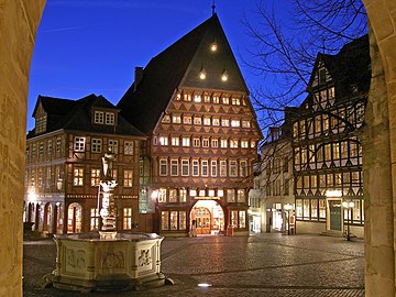 Hildesheim: Bäckeramtshaus, Knochenhaueramtshaus og Wedekindhaus fra 1989