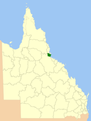興琴布魯克郡於昆士蘭州轄境圖