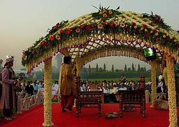 English: Hindu wedding mandap