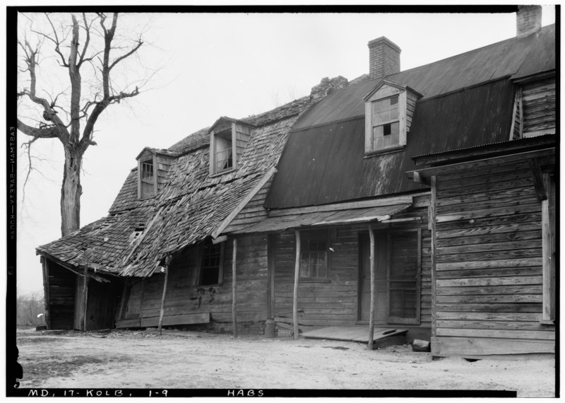 File:Historic American Buildings Survey John O. Brostrup, Photographer April 20, 1936 10-00 A.M. VIEW FROM SOUTHEAST - Friendship, Kolbies Corner, State Routes 214 and 556, Largo, HABS MD,17-KOLB,1-9.tif