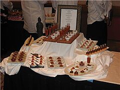 A selection of modern hors-d'oeuvres