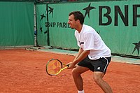 Singles and doubles player Dominik Hrbaty from Slovakia defeated Mariano Puerta in the 1998 singles final Hrbaty.jpg