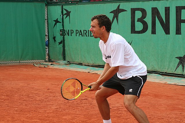 Hrbatý in training during the 2006 French Open