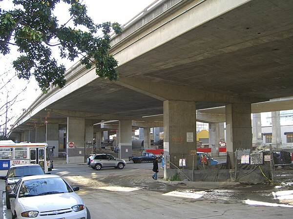 The San Francisco Skyway over Third Street