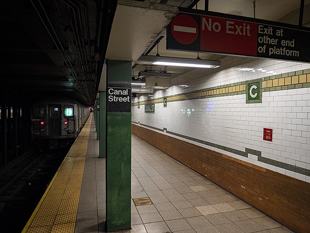 R62A 6 train departing from the northbound platform