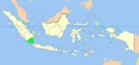 मानचित्र जिसमें लाम्पुंग Lampung हाइलाइटेड है