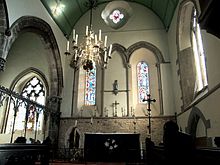 The choir and high altar Interior of the Church of St Mary Le Wigford, Lincoln - geograph.org.uk - 690431.jpg
