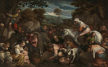 Jacopo Bassano, The Israelites gathering Water from the Rock