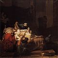 ジャン＝フランソワ・ピエール・ペイロン（英語版）『アルケスティスの死』1785年。油彩、キャンバス、327 × 325 cm。ルーヴル美術館[54]。