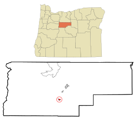 Jefferson County Oregon Incorporated and Unincorporated areas Culver Highlighted.svg