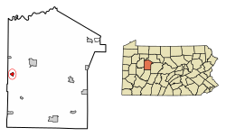 Location of Summerville in Jefferson County, Pennsylvania.