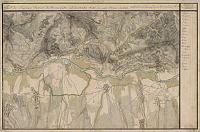 Ucea de Sus în Harta Iosefină a Transilvaniei, 1769-73 (Click pentru imagine interactivă)