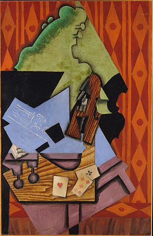 Juan Gris - Geige und Spielkarten auf einem Tisch.jpg