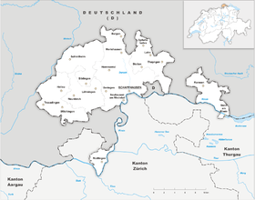 Mapa a pakabirukan ti Schaffhausen