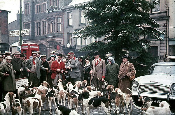 Boxing Day Meet of the Blencathra Foxhounds in Keswick, 1962