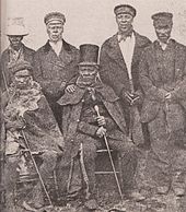 King Moshoeshoe I with his ministers King Moshoeshoe of the Basotho with his ministers.jpg