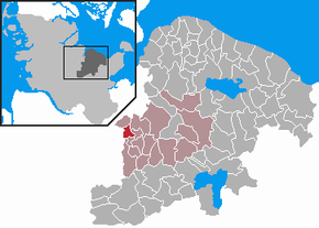 Poziția Klein Barkau pe harta districtului Plön