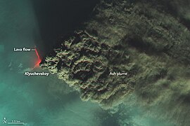 Nov 4 (3): False color image of eruption of Klyuchevskoy volcano on Russia’s Kamchatka Peninsula on November 1, 2023