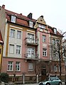 Kunigundenstraße 59; Mietshaus, Eckbau im späten Jugendstil, Anfang 20. Jh. This is a picture of the Bavarian Baudenkmal (cultural heritage monument) with the ID D-1-62-000-3662 (Wikidata)