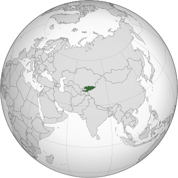 Location of  Kyrgyzstan  (green)