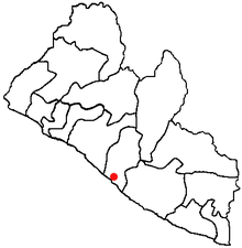 Cesstos City en el mapa administrativo de Liberia