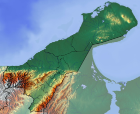 La Guajira topografik haritasında görün