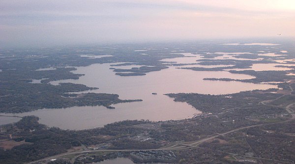 Aerial photograph of Lake Minnetonka