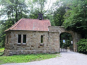 Oude , herbouwde Friedhofskapelle (voormalige rouwkapel van het kerkhof) op de Kleeberg