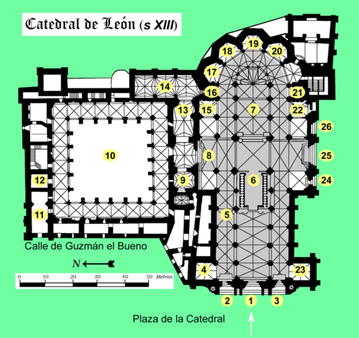 Leon catedral planta