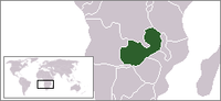 Locatie van Zambia