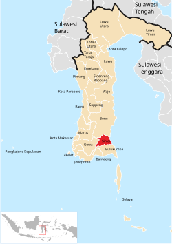 Localização dentro de South Sulawesi