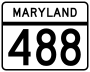 Maryland Route 488 marker