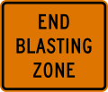 End blasting zone