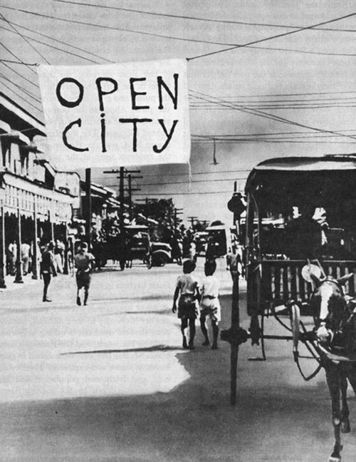 Japanese troops occupy Manila, as it is declared an open city to avoid its destruction, January 2, 1942.