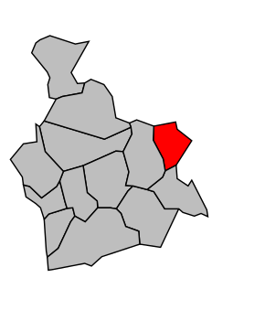 Kanton na mapě arrondissementu Bobigny