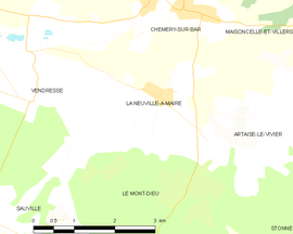 Mapa obce La Neuville-à-Maire